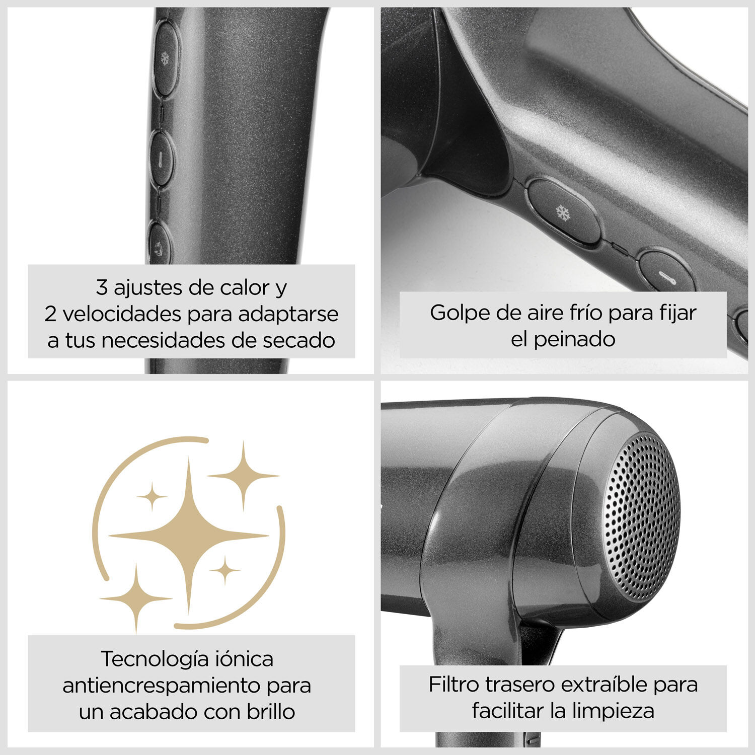 Secador de pelo Titanium Shine &ndash; Secador Profesional con motor digital, ligero y compacto
